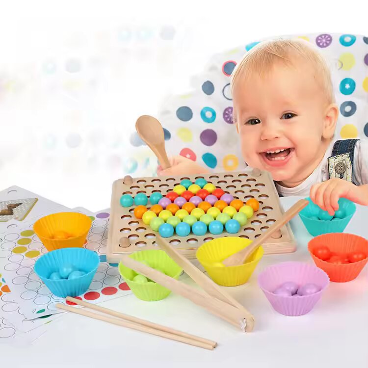 Tablero Montessori: Entrenamiento Cerebral para Bebés 1-3 Años